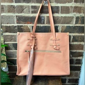 LAGGO Los Angeles Siena Beautiful Pebbled Leather Tote New